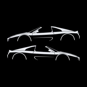 Set Of 2 Car Silhouette Decal Stickers For SuperFerrari F355 GTS image 3