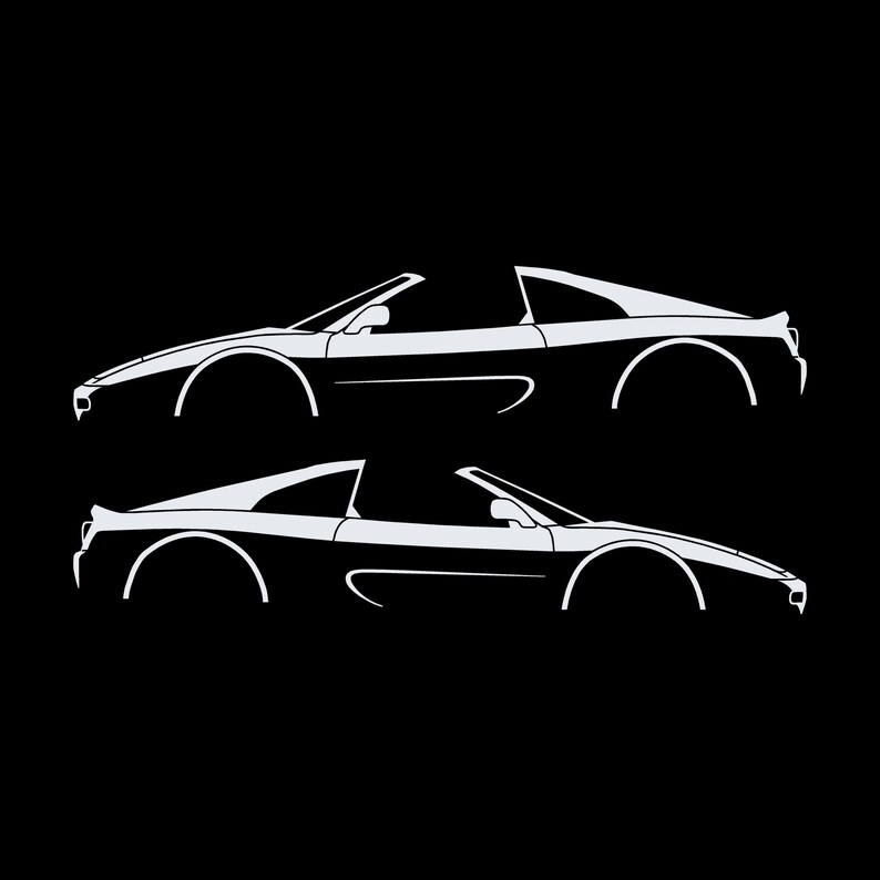 Set Of 2 Car Silhouette Decal Stickers For SuperFerrari F355 GTS image 3