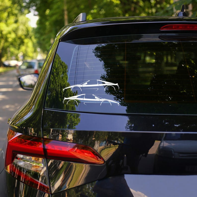 Set Of 2 Car Silhouette Decal Stickers For SuperFerrari F355 GTS image 2