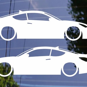 2x Lowered Car Silhouette Decal Stickers for Hyundai Genesis Coupe