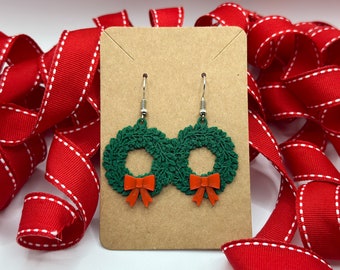 Holiday Wreath Earrings - 3D Printed