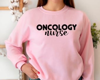 Sudadera de enfermera de oncología, sudadera de enfermera de cáncer, sudadera de concientización sobre el cáncer, sudadera de guerrero del cáncer, sudadera de agradecimiento a la enfermera