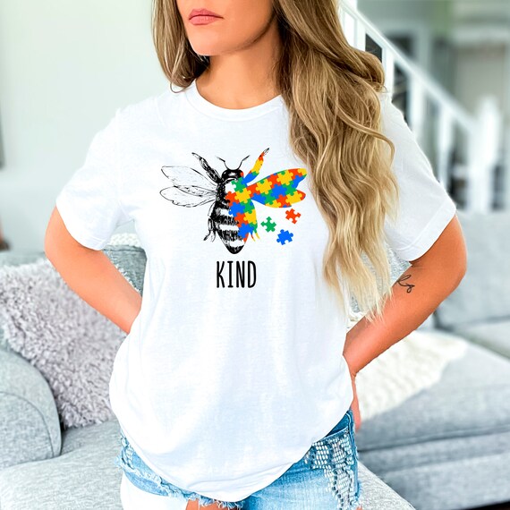 Bee Kind Beautiful Autism Awareness Gift Tee Shirt Puzzle Bee Kind Beautiful Autism Awareness Gift Tee Shirt Puzzle