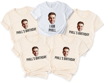 Custom Face Birthday Shirt: Personalized Photo Party Group Tee