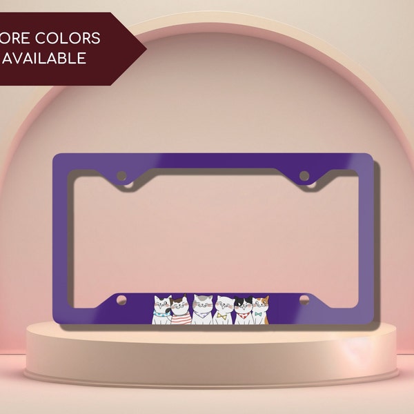 Cat License Plate Holder Etsy
