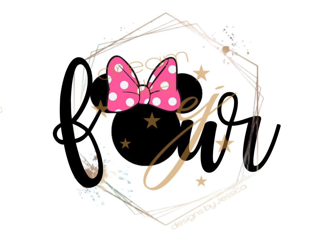 Minnie Mouse Fourth Birthday Etsy