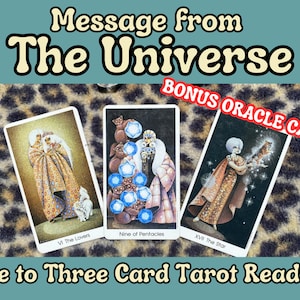 Tarot-Lesung Eine Frage Eins Zwei oder Drei Karte Spread Personalisiert Mit Extra Orakel Card Bonus!