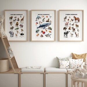 Conjunto de carteles Montessori de 3 / Paquete de decoración educativa / Arte de pared de sala de juegos, Aprendizaje en el aula, Descarga digital, Imprimible en clase