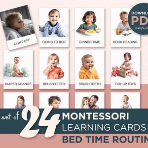Montessori ROUTINE Flashcard (evening) Calming Down Corner Feeling Game Emotion Card Daily Rhythm Visual Schedule Chore Chart Calming Corner