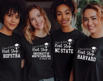 Custom College T-Shirt, Personalized College Shirt, College Name Shirt, High School Graduation, Senior Class of 2024