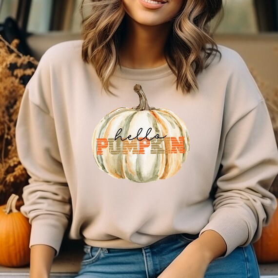 Hello Pumpkin Sweatshirt Hello Pumpkin Sweater Hello Pumpkin Hello Fall Cute Pumpkin Shirt Halloween Fall Shirt Halloween Sweatshirt Etsy UK