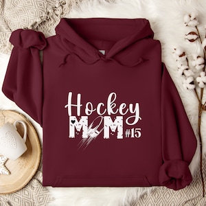 Personalized Hockey Mom Sweatshirt, Custom Hockey Mom Shirt, Hockey Hoodie, Personalized Gift for Mom, Hockey Mama Shirt
