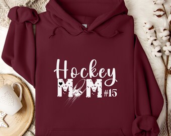 Personalized Hockey Mom Sweatshirt, Custom Hockey Mom Shirt, Hockey Hoodie, Personalized Gift for Mom, Hockey Mama Shirt