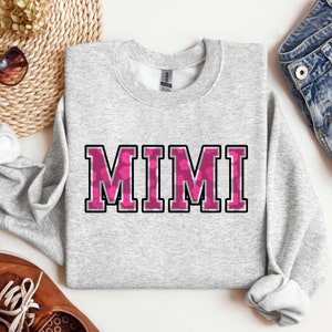 Personalized Mimi Sweatshirt, Grandma Sweatshirt, Custom Grandma Sweater, Personalized Mother&#39;s Day Gift, Gift for Grandma, Gift for Nana