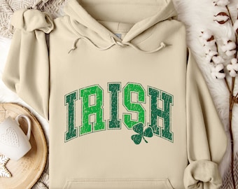 St Patrick's Day Sweatshirt, Irish Sweatshirt, Hoodie for Women, Irish Hoodie, Shamrock Shirt, St Paddy's Day Hoodie, Vintage Irish