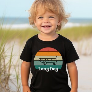 Langer Hund kleiner Junge, Kleinkind T-Shirt, langer Hund Familie passendes Outfit
