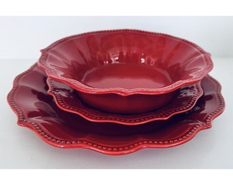 The Pioneer Woman Paige Red Dinnerware Set Replacement Pieces