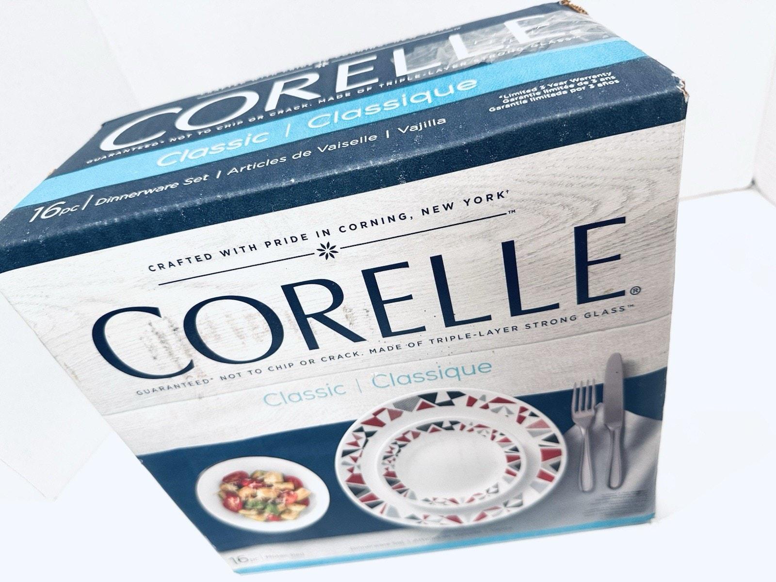 Corelle Box Corelle MOSAIC RED 16 Piece Dinnerware Service for 4. New in Box - Etsy