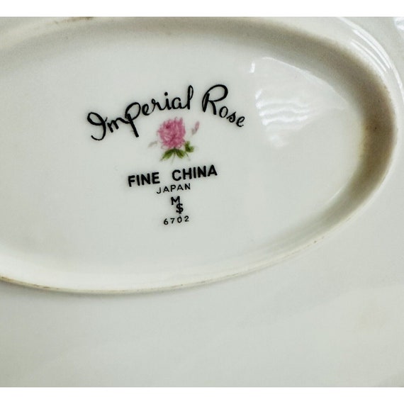 IMPERIAL ROSE #6702 Fine China Plates W/silver Trim Japan