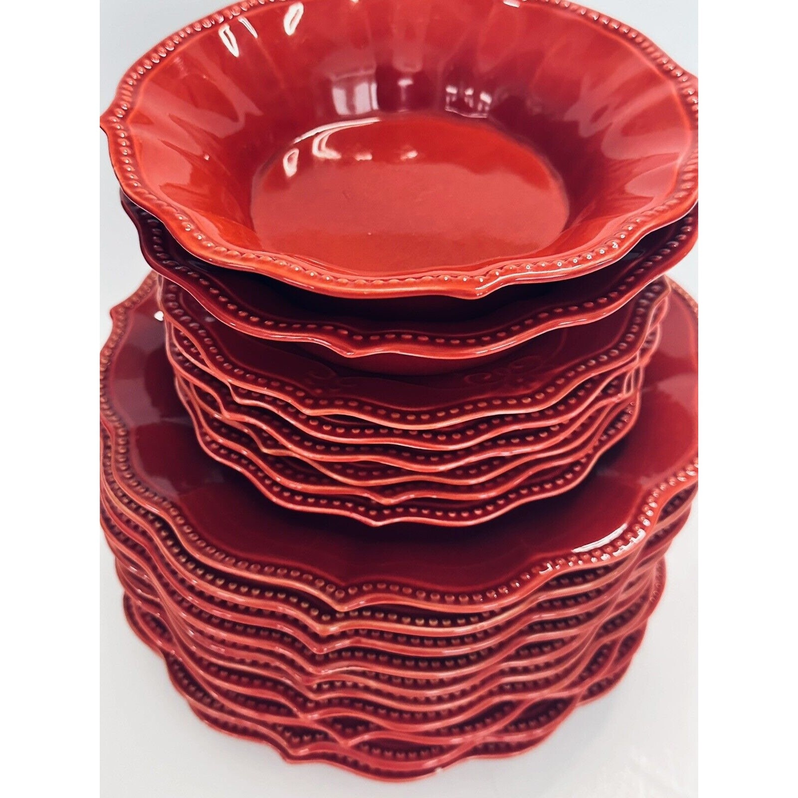 The Pioneer Woman Paige Red Dinnerware Set & Replacement Pieces. - Etsy