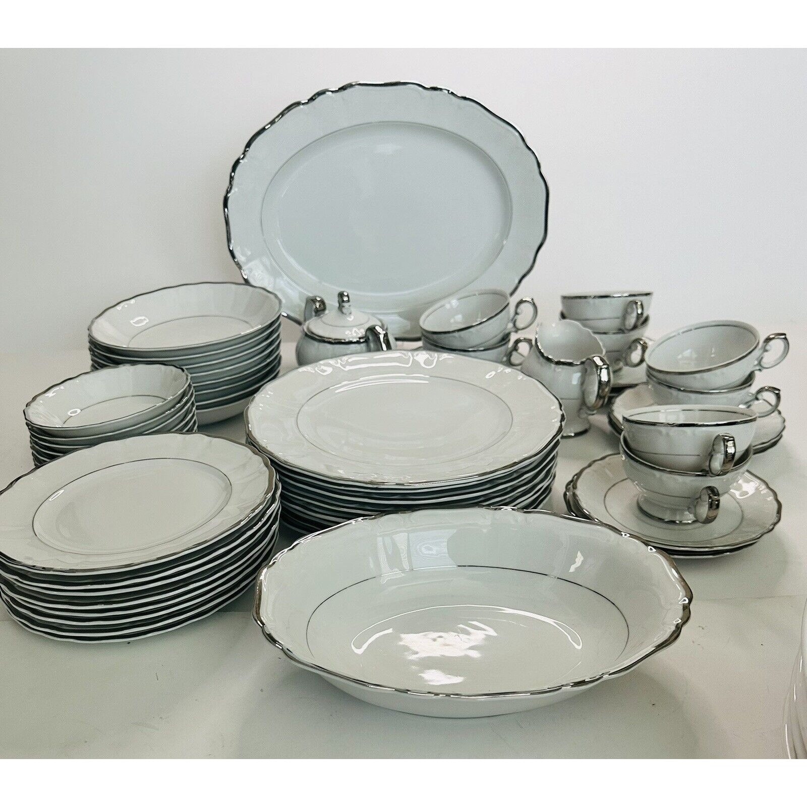 Harmony House Fine China 3639 Silver Sonata Japan