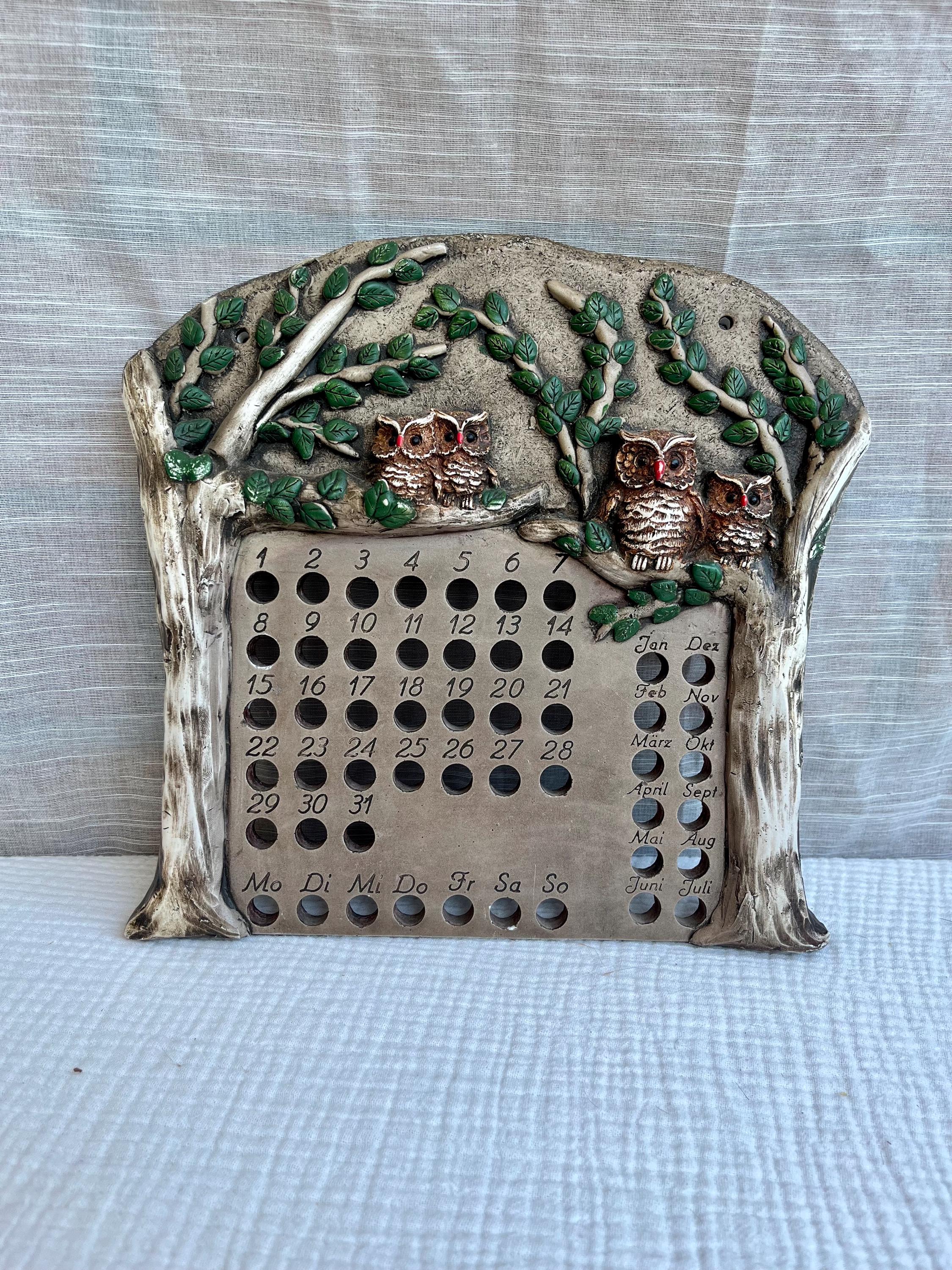 Perpetual Calendar Owl UK