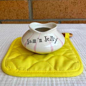 Holt Howard Jelly Jar Bottom Only | Pixieware Replacement Parts Jam n Jelly Jar 1958 Kitsch Cute MCM