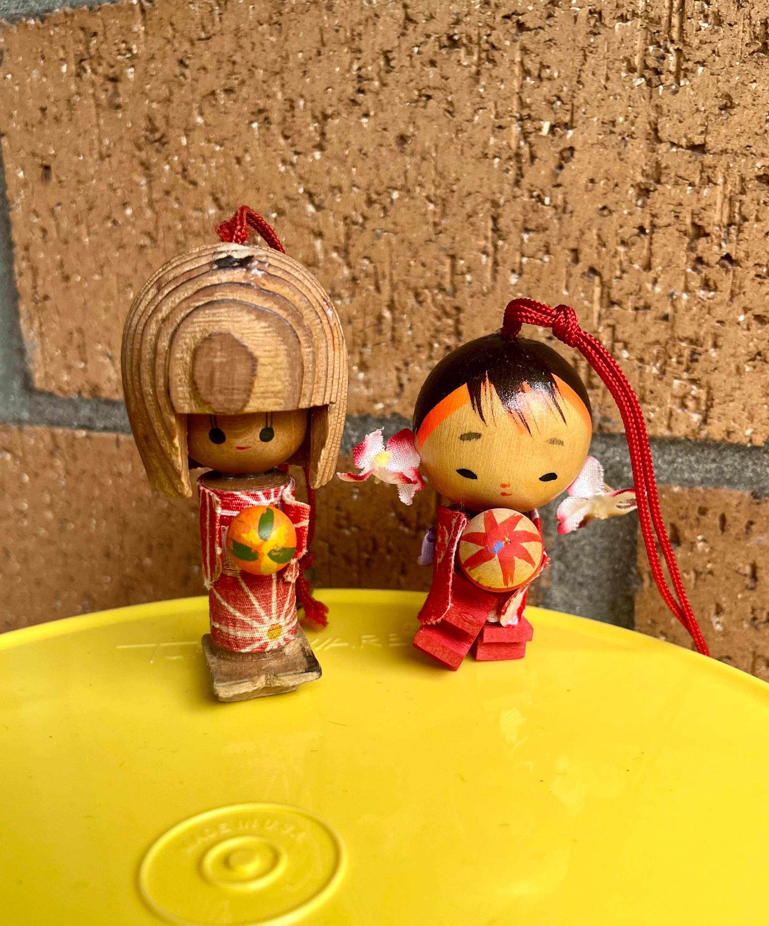 Vintage Mini Kokeshi Dolls - Etsy