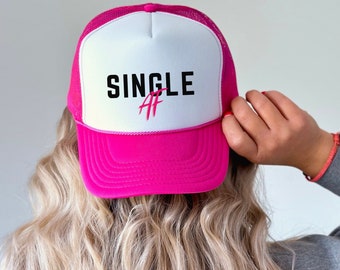 Enkele AF-truckerhoed, hoed uit één tijdperk, hotgirl-truckerhoed, schattige truckerpet, countryconcert, meisjesavondje uit, feestaccessoire