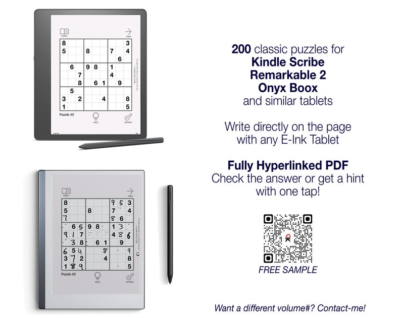 Krazydad Classic Sudoku, NOVICE Volume 1: 200 grilles de Sudoku pour Kindle Scribe ou Remarkable 2 image 2