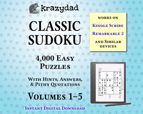 Sudoku Printables by Krazydad
