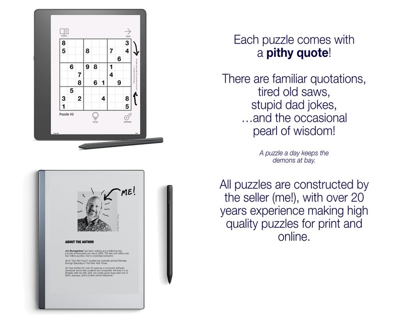 Krazydad Classic Sudoku, NOVICE Volume 1: 200 grilles de Sudoku pour Kindle Scribe ou Remarkable 2 image 6