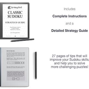 Krazydad Classic Sudoku, CHALLENGING Volume 1: 200 grilles de Sudoku pour Kindle Scribe ou Remarkable 2 image 3