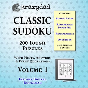 Stoere sudoku-puzzels, Kindle Scribe + opmerkelijk (digitale download)