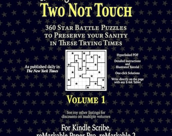 360 Star Battle Puzzles: Krazydad Two Not Touch, tom 1 (Kindle Scribe/Remarkable 2)