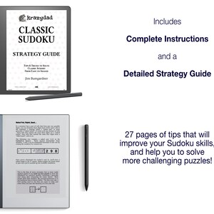 Krazydad Classic Sudoku, NOVICE Volume 1: 200 grilles de Sudoku pour Kindle Scribe ou Remarkable 2 image 3