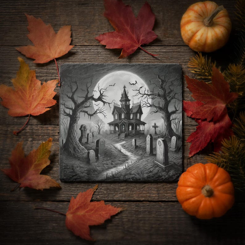 12 Haunted House Halloween Scenes- Digital Files for Laser Engraving ...