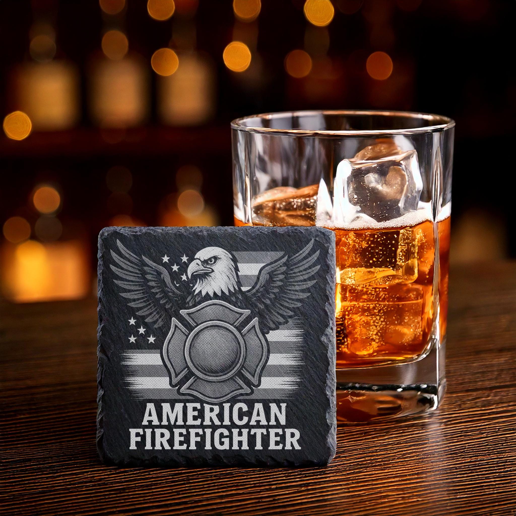 Firefighter Digital Files for Laser Engraving 4x4