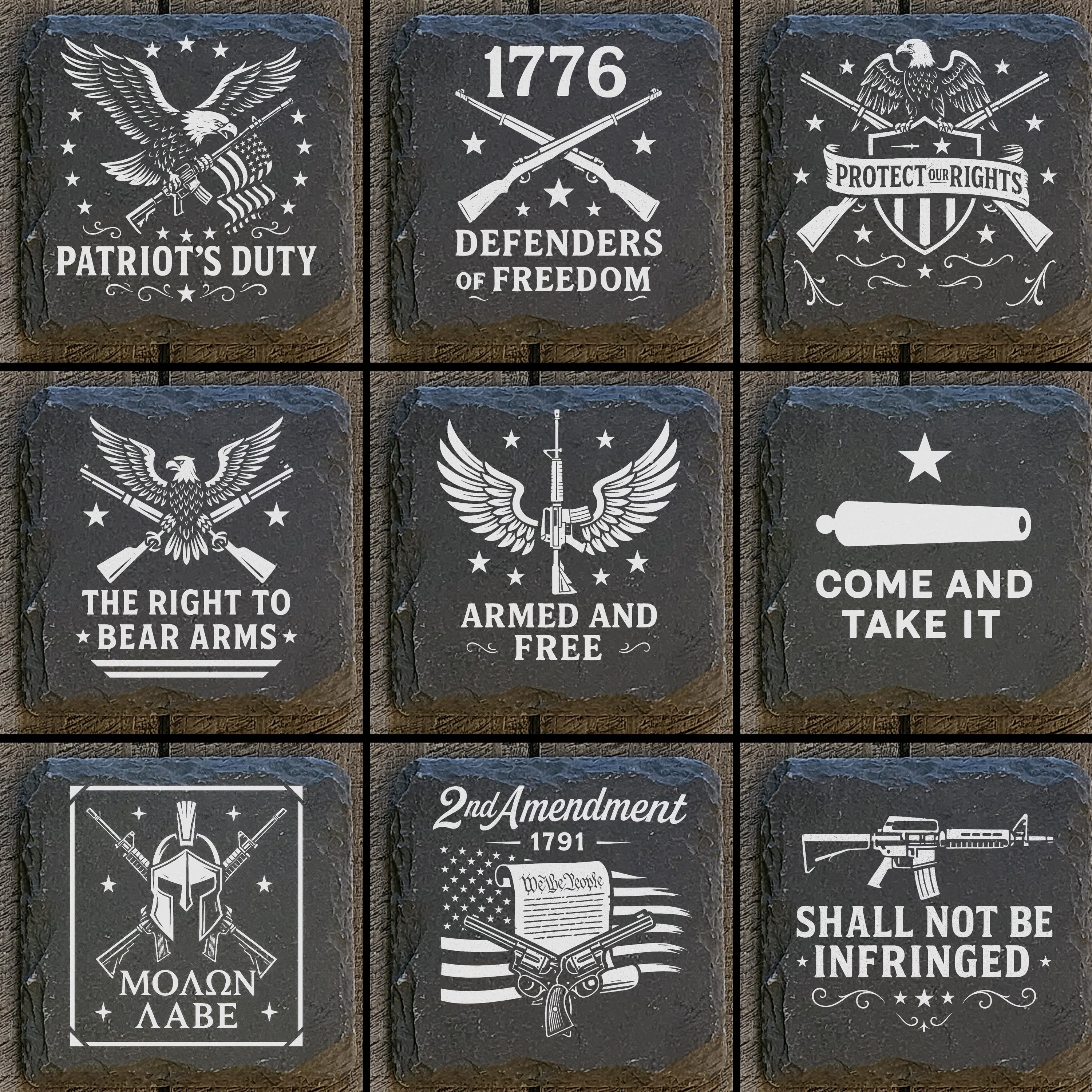 Second Amendment Lettering 2nd Amendment Digital Files for Laser Engraving 4x4