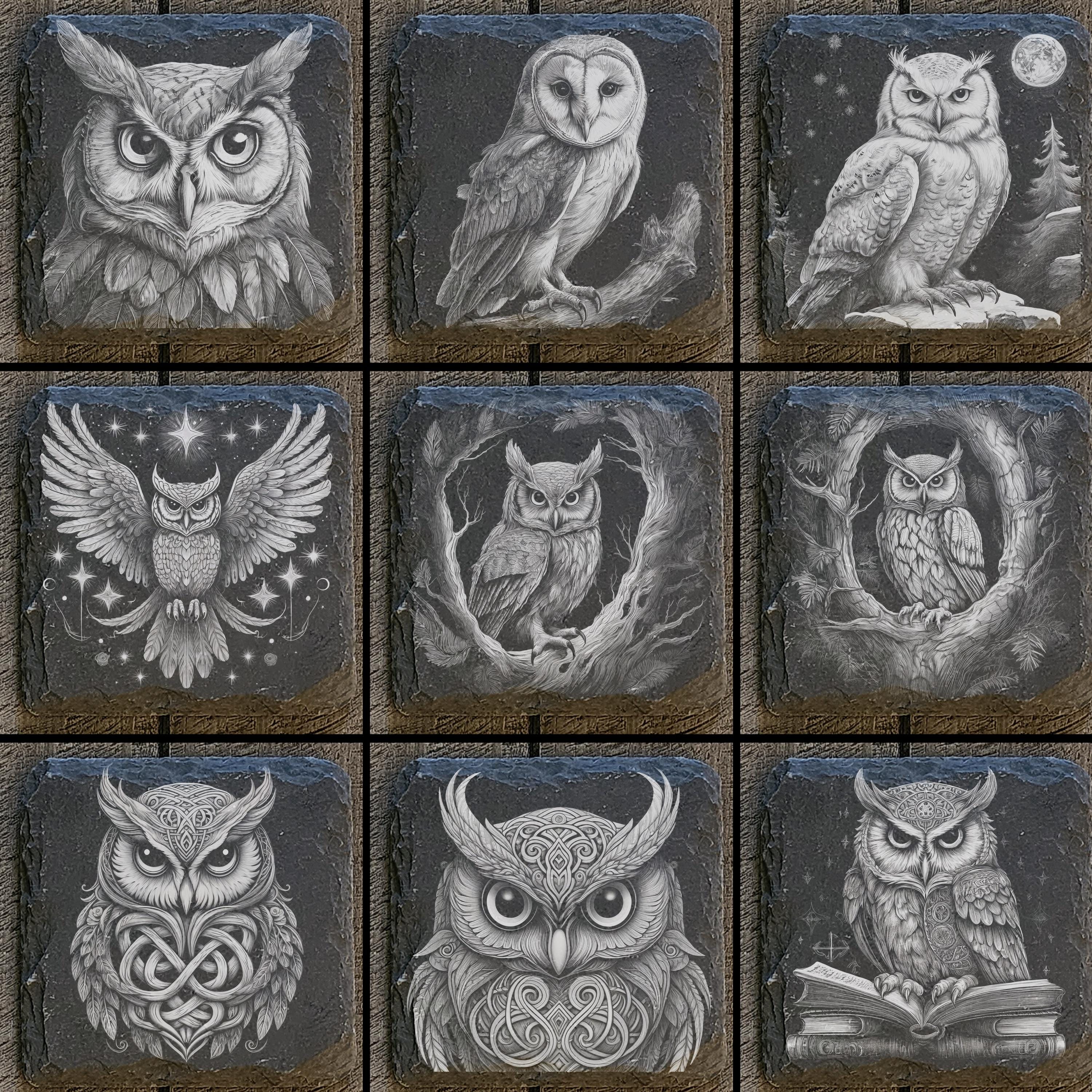 owlページです(^^) Midnight Owl Says Hoo Hoo Print – Kate Endle