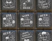Beer Bartender Digital Files For Laser Engraving 4x4" Slate Coasters