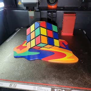 Melting Rubik's Cube - 3D Print Full 6 Color 7in