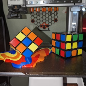 Melting Rubik's Cube - 3D Print - Etsy