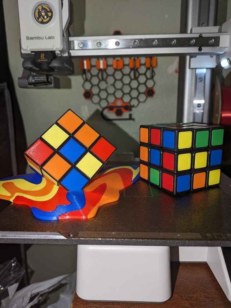 Melting Rubik's Cube - 3D Print Medium 7in Real Size