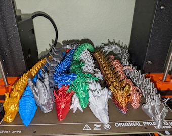 Articulated Dragon 3D Print- Multiple Styles