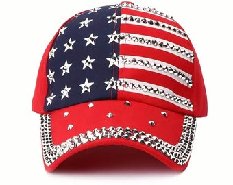 American Honey Rhinestone Snapback Hat: 4th of July Sparkle  display picture 1