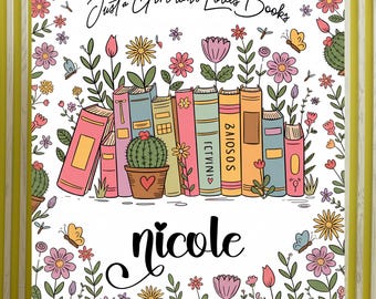 Personalized Floral Book Blanket, Custom Library Gift