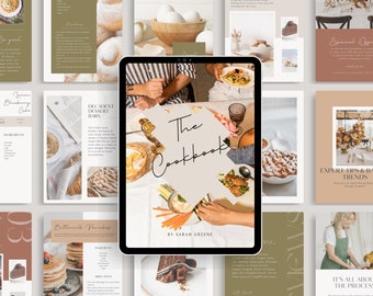 Colorful Cookbook Template | Editable CookBook PDF Template | Food Blogger | Email Marketing | Fall Colors | Editable Recipe Book