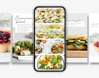 Food Blog Story Templates | Food Blogger Marketing Templates | Food Insta Stories | Baking Stories Templates | Food Insta Story Templates