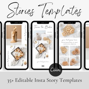 Food Blogger Insta Templates | Food Insta Stories | Canva Food Insta Template | Food Blog Marketing | Editable Instagram Story Template